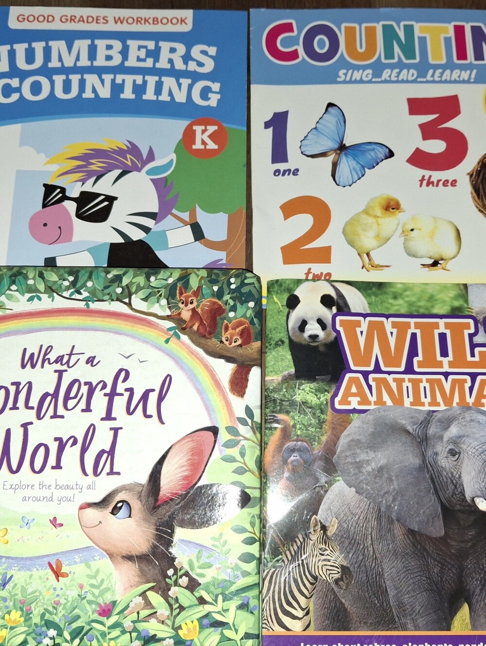 Kids Counting & Animals Activity Book Set - Colorful Educational Pack